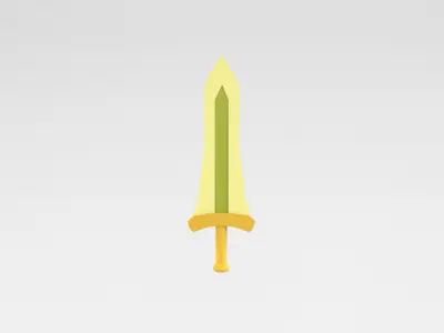 Low poly Sword 026 Low-poly 3D model