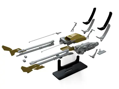 Star Wars book of Boba Fett Speeder bike 3D printing file 3D print model