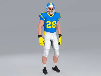  White American Football Player CG Standard Licence 