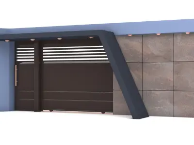 Fence and Gate 07 PBR  Low-poly 3D model