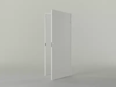 Simple White Door 3D model