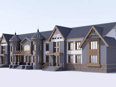 village building Low-poly 3D model