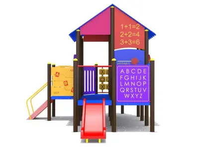 playground Playhouse Low-poly 3D model