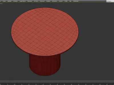 Anika 120cm Round Dining Table Low-poly 3D model