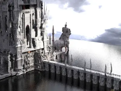 Knights of Kamelot architecture 1 Kit bash 3D model