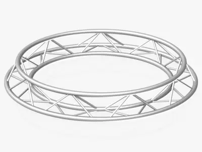 Circle Triangular Truss Full diameter 200cm 3D model
