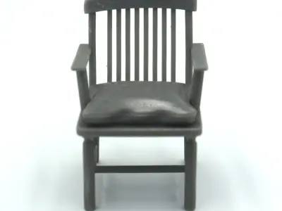Classic chair with pillow  3D print model