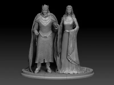 ARWEN ARAGORN CORONATION THE LORD OF THE RINGS THE RETURN  KING 3D model
