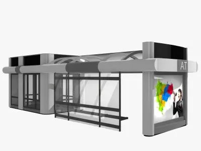 Bus stop 3D model