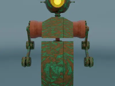 3d robot Low-poly 3D model