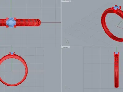 wedding engagement women ring 3dm 3D print model get