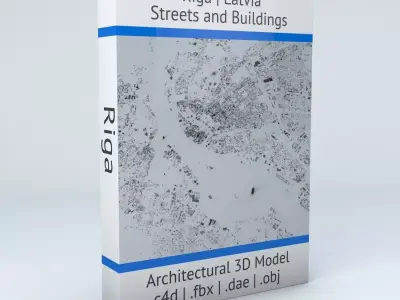 Riga Streets and Buildings 3D model