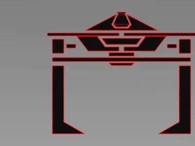 recognizer from first tron 3D model