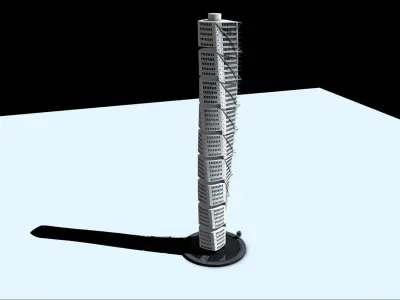 Turning Torso Skyscraper Building 3D model