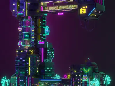 ABC Lettered Buildings - 36 Days of Type 3D model