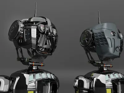 Scifi Robot Low-poly 3D model buy
