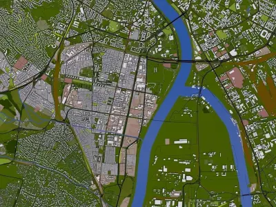 Budapest City of Hungary Europe Low-poly 3D model