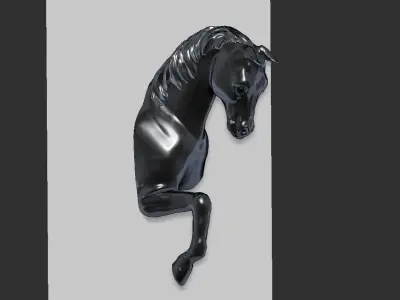 Horse wall lamp 3D print model