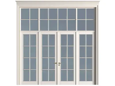 French Interior Door Partition in classic style 3D model