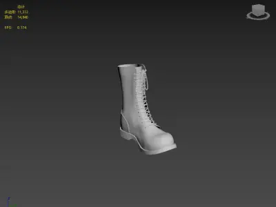 Next generation horse boots Low-poly 3D model