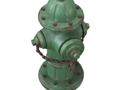 Low Poly Fire Hydrant Free 3D model