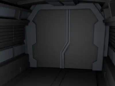 Sci Fi Corridor  Low-poly 3D model purchase