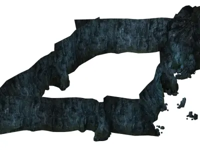 Mountain interior - cave wall 02 3D model