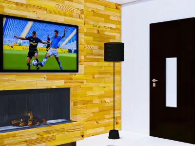 Fireplace with Window Free 3D model