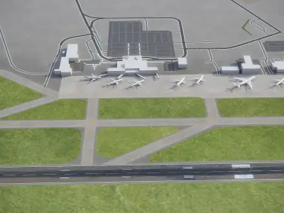 Rochester - Airport - RST Low-poly 3D model