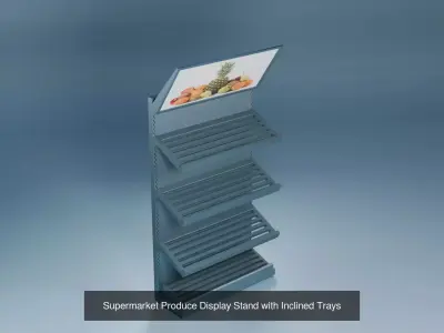 Supermarket product rack 3D Model Pack