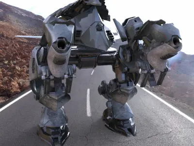 Conciliator Robot Low-poly 3D model