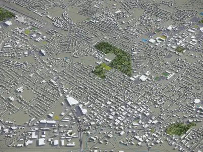 Murfreesboro - 3D City Model Low-poly 3D model