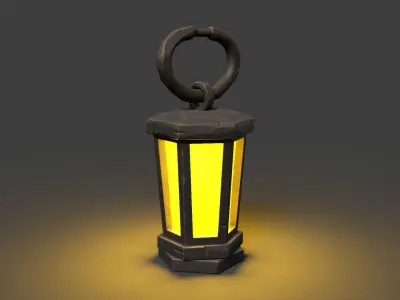 Stylized Lanter  Low-poly 3D model