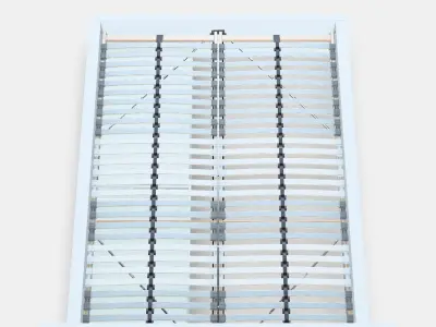 MALM Bed frame high w 2 storage boxes 5 Low-poly 3D model