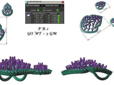 light pendant gold ready to print Free 3D print model