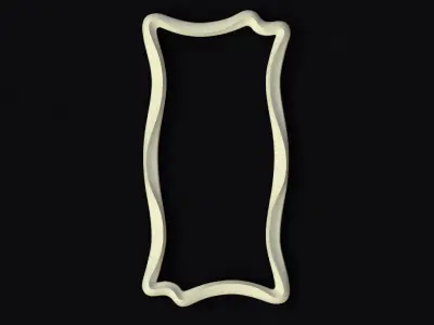 carved frame for mirror 3D model 3