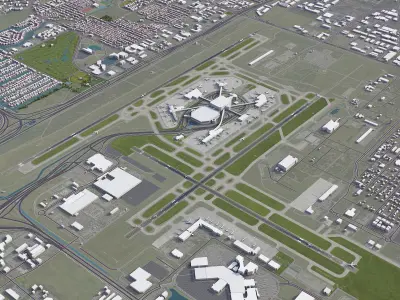 Tampa - Airport - TPA Low-poly 3D model