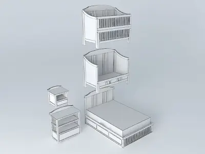 3InOne Child's Bedroom Ensemble Free 3D model