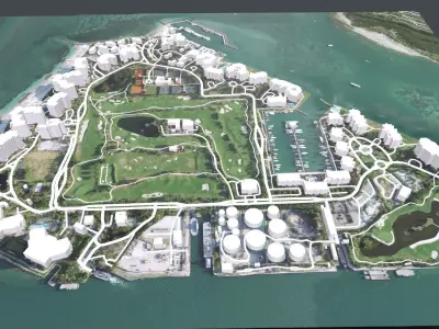 Fisher Island Florida USA 3D model
