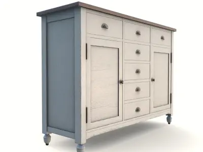 b table shabby chic Low-poly 3D model