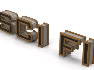 SCI FI Logo 3D model