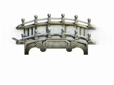 River Yang City - Bridge -01 3D model