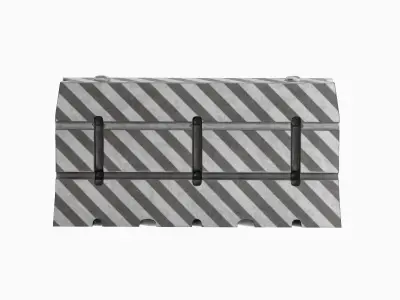 Dirty Traffic Barrier 01 3D model