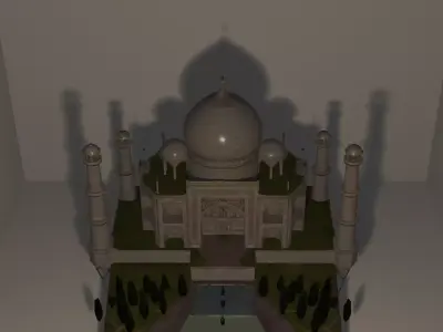 Taj Mahal 3D Model - Low Poly Monument Architecture Low-poly 3D model