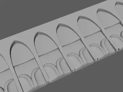 carved baguette 3D model 9