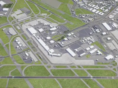 Paris Orly Airport Low-poly 3D model