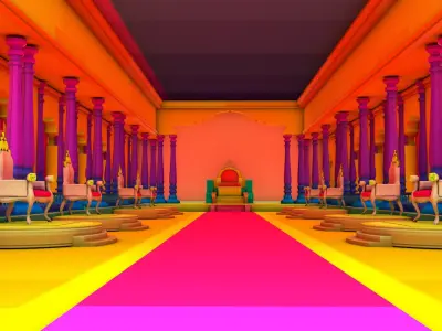 king darbar set model 3D model