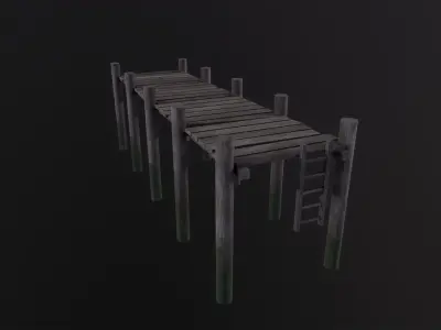 Dock 3D Model Low-poly 3D model