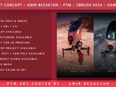 Crab Robot Concept PTM - Amir Rezaeyan 3D model