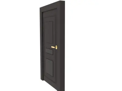 Wooden Door Low-poly 3D model